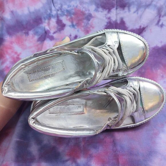 BCBGeneration Clear & Metallic Silver Sneakers: 7 - Picture 15 of 16